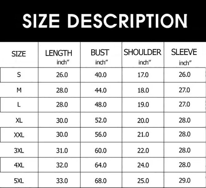 Hoodie Sizechart 2022 Hoodie Sizechart 2022