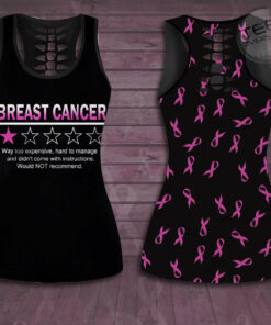 Breast Cancer Awareness 3D Hollow Tank Top Leggings BCAS010 new