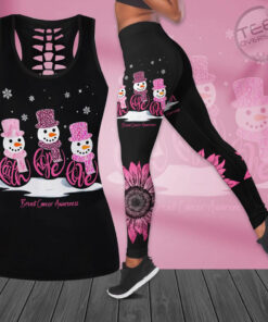 Breast Cancer Awareness 3D Hollow Tank Top Leggings BCAS038