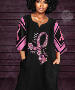Breast Cancer Awareness Butterfly 3D Dashiki Dress