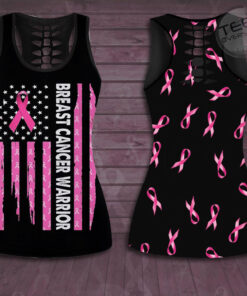 Breast Cancer Warrior Hollow Tank Top Leggings 01