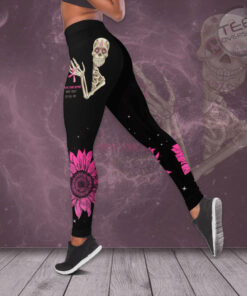 Check Your Boobs Breast Cancer Awareness 3D Hollow Tank Top Leggings 01