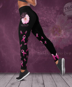Faith Hope Love Breast Cancer Awareness 3D Hollow Tank Top Leggings 01