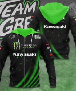 Kawasaki Racing Team 3D Apparels S1 Zip Hoodie