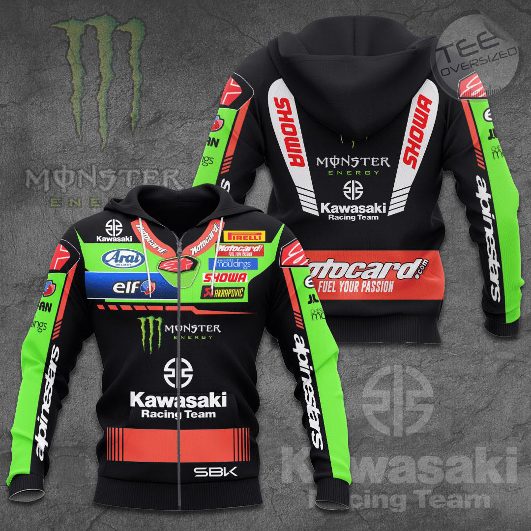 Kawasaki Racing Team 3D Apparels S3 Zip Hoodie
