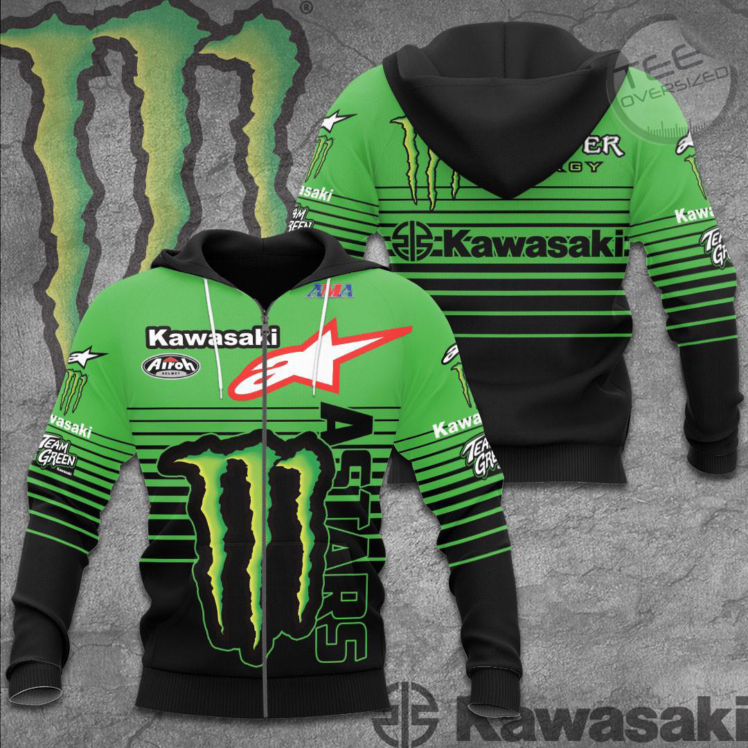 Kawasaki Racing Team 3D Apparels S6 Zip Hoodie