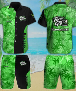 Kawasaki Racing Team 3D Hawaiian Shirt Shorts