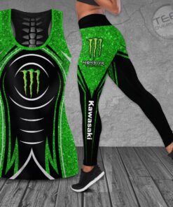 Kawasaki Racing Team 3D Hollow Tank Top Leggings S3