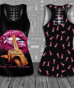 Lips Breast Cancer Awareness Hollow Tank Top Leggings 01