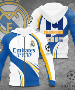 Real Madrid 3D Shirt Ver.3 Zip Hoodie