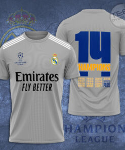 Real Madrid 3D T Shirt S1 grey