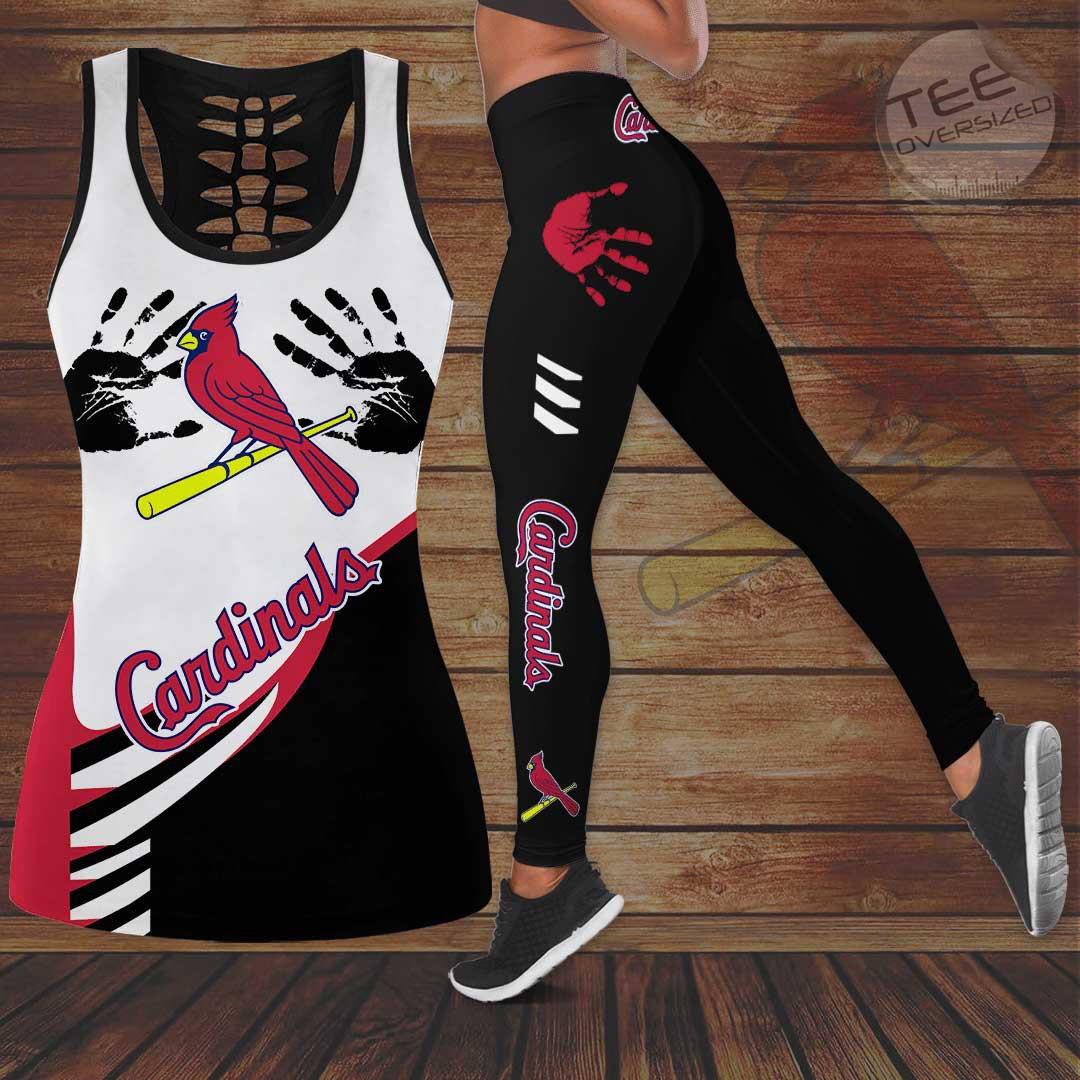 St. Louis Cardinals 3D Hollow Tank Top Leggings