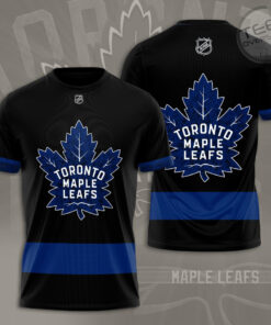 Toronto Maple Leafs 3D T shirt black blue