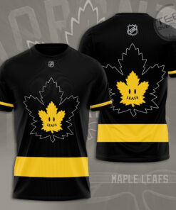 Toronto Maple Leafs 3D T shirt black orange