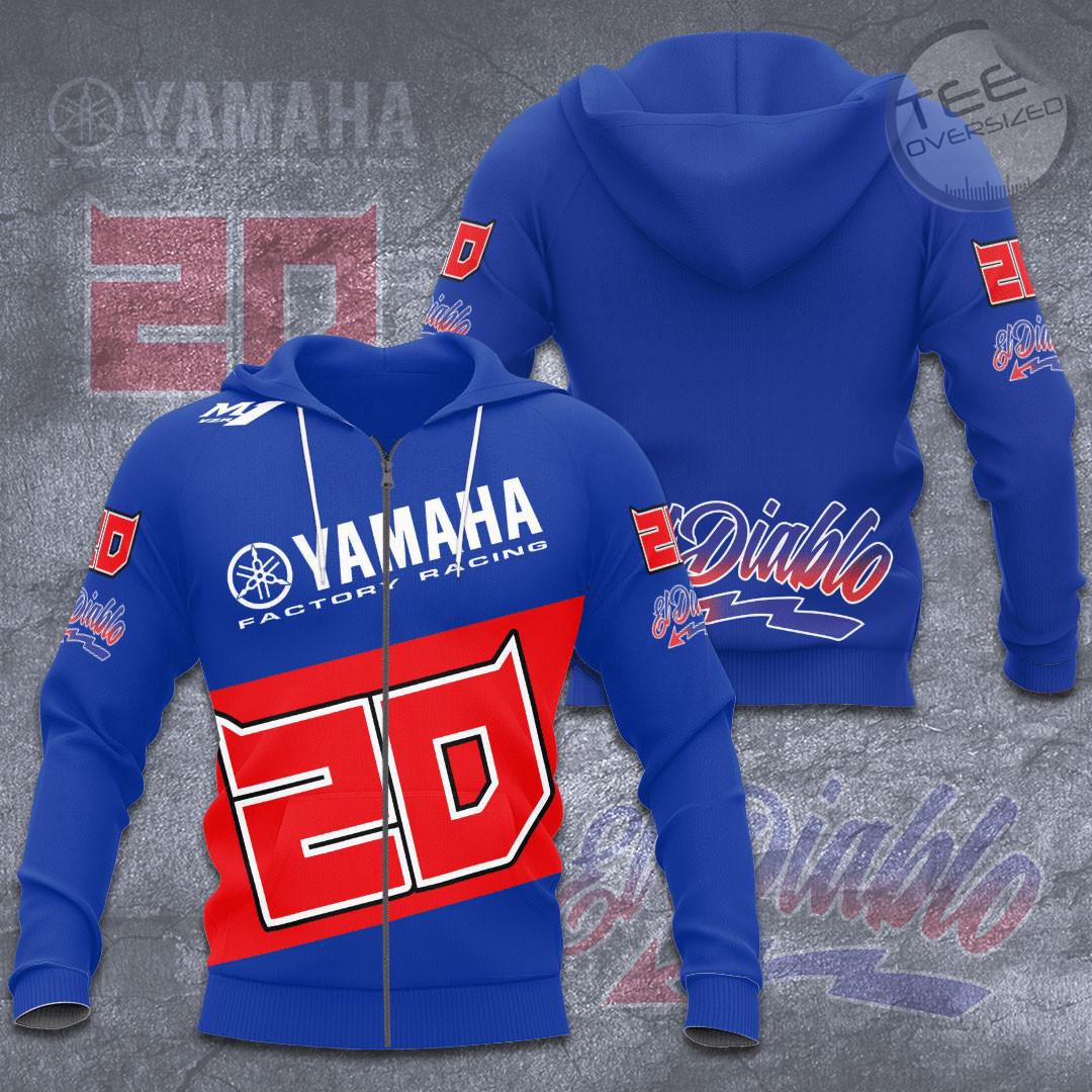 Yamaha Factory Racing 3D Apparels S6 Zip Hoodie