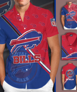 Buffalo Bills 3D Short Sleeve Dress Shirt 2022