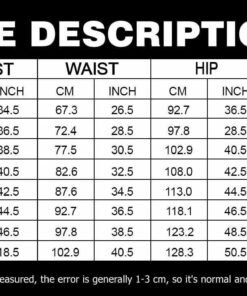 Dashiki Dress Sizechart