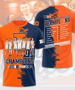 Illinois Fighting Illini Mens Basketball T shirt OVS0324XF