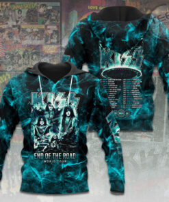 Kiss Band Black Blue Hoodie OVS0324ST