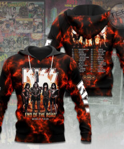 Kiss Band Red Black Hoodie OVS0324SN