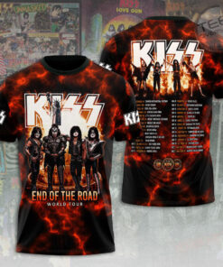 Kiss Band Red Black T shirt OVS0324SN
