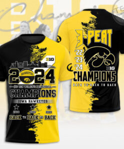Iowa Hawkeyes back to back to back T shirt OVS0424SM