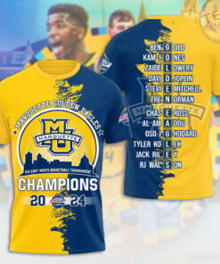 Marquette Golden Eagles Mens Basketball T shirt OVS0424A