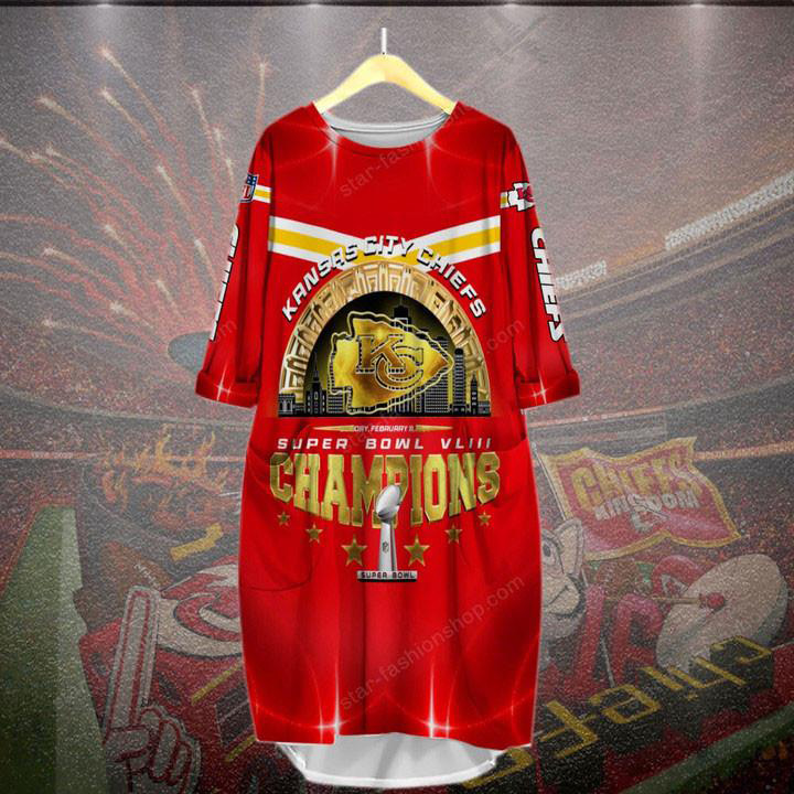 Kansas City Chiefs Batwing Dress OVS0524SE