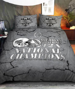 Michigan Wolverines Football bedding set duvet cover pillow shams OVS0524SR