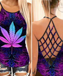 420 Just Hit It Criss Cross Tank Top OVS0624B