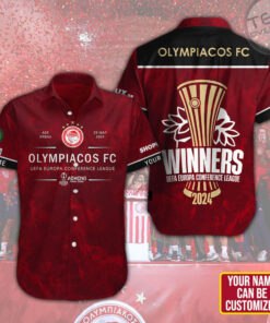 Customized Olympiacos FC Short Sleeve Dress Shirt OVS0624SN