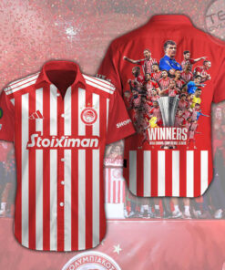 Olympiacos FC Short Sleeve Dress Shirt OVS0624SH
