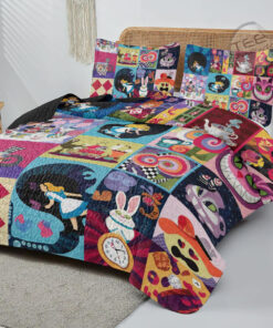 Alice in Wonderland Quilt bedding set duvet cover pillow shams OVS1024Z