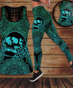 Sugar Skull Tank Top Leggings Set