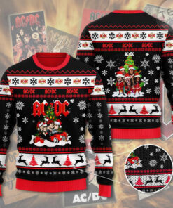 AC DC ugly sweater OVERSIZEDTEE 12