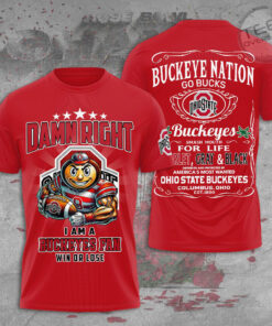 Ohio State Buckeyes Football Red T shirt OVERSIZEDTEE 73