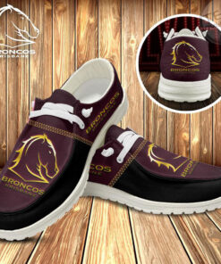 Brisbane Broncos Dudes Shoes Loafer Shoes White