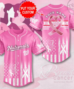 Washington Nationals x Breast Cancer Awareness Baseball Jersey