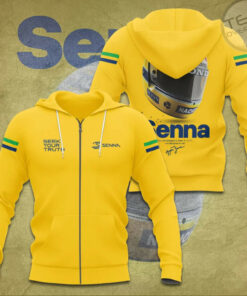 Ayrton Senna Zip Hoodie 02