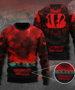 Cincinnati Bengals x Stranger Things Ugly Sweater