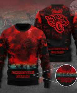 Jacksonville Jaguars x Stranger Things Ugly Sweater