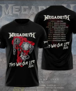 Megadeth Tour 2026 T Shirt