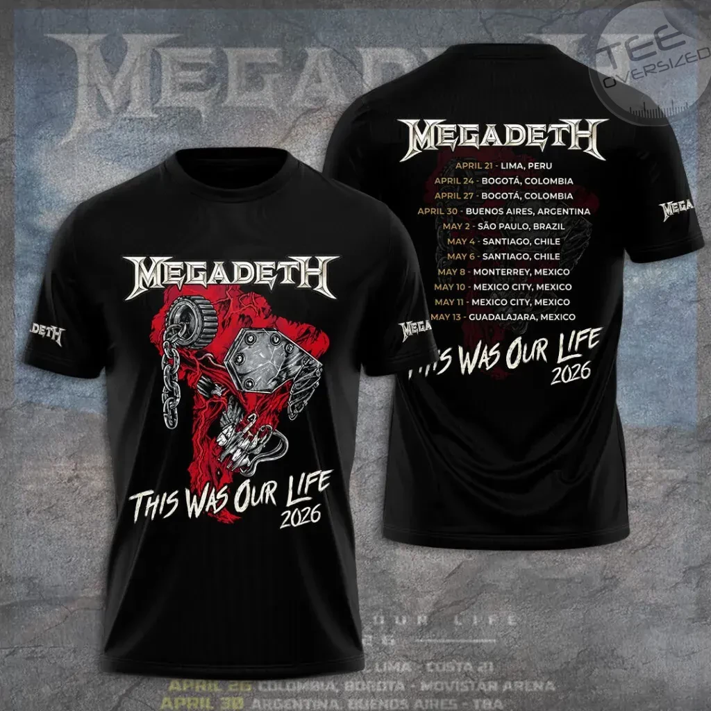 Megadeth Tour 2026 T Shirt