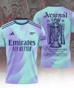 Arsenal FC Blue Purple T Shirt