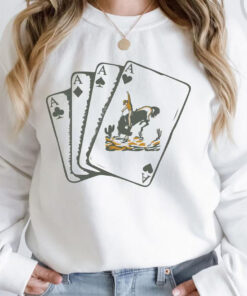 4 Ace Cards Oversized Sweatshirt White