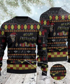 Accio Present Wizard Ugly Christmas 3D Sweater