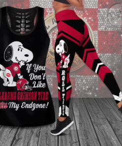 Alabama Crimson Tide Hollow Tank Top Leggings 03