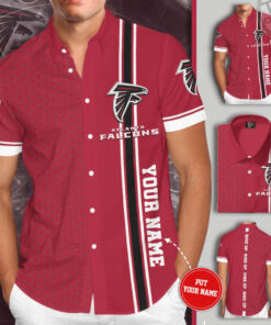 Atlanta Falcons 3D Short Sleeve Dress Shirt 02
