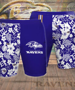 Baltimore Ravens 3D Hawaiian Shirt Hawaiian Shorts 04