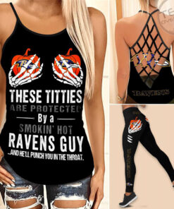 Baltimore Ravens Hollow Tank Top Leggings 01